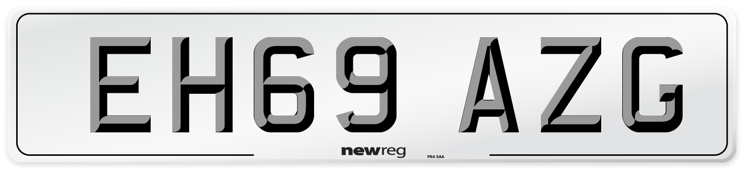 EH69 AZG Number Plate from New Reg
